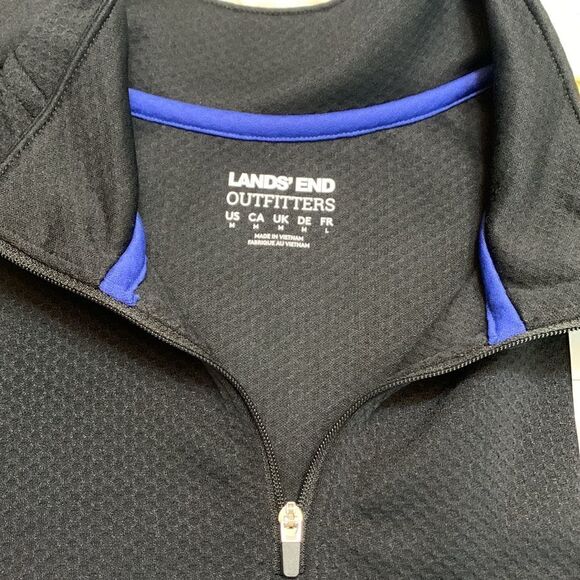 LANDS’ END outfitters quarter zip long sleeve textured/patterned shirt UNISEX - Picture 3 of 10